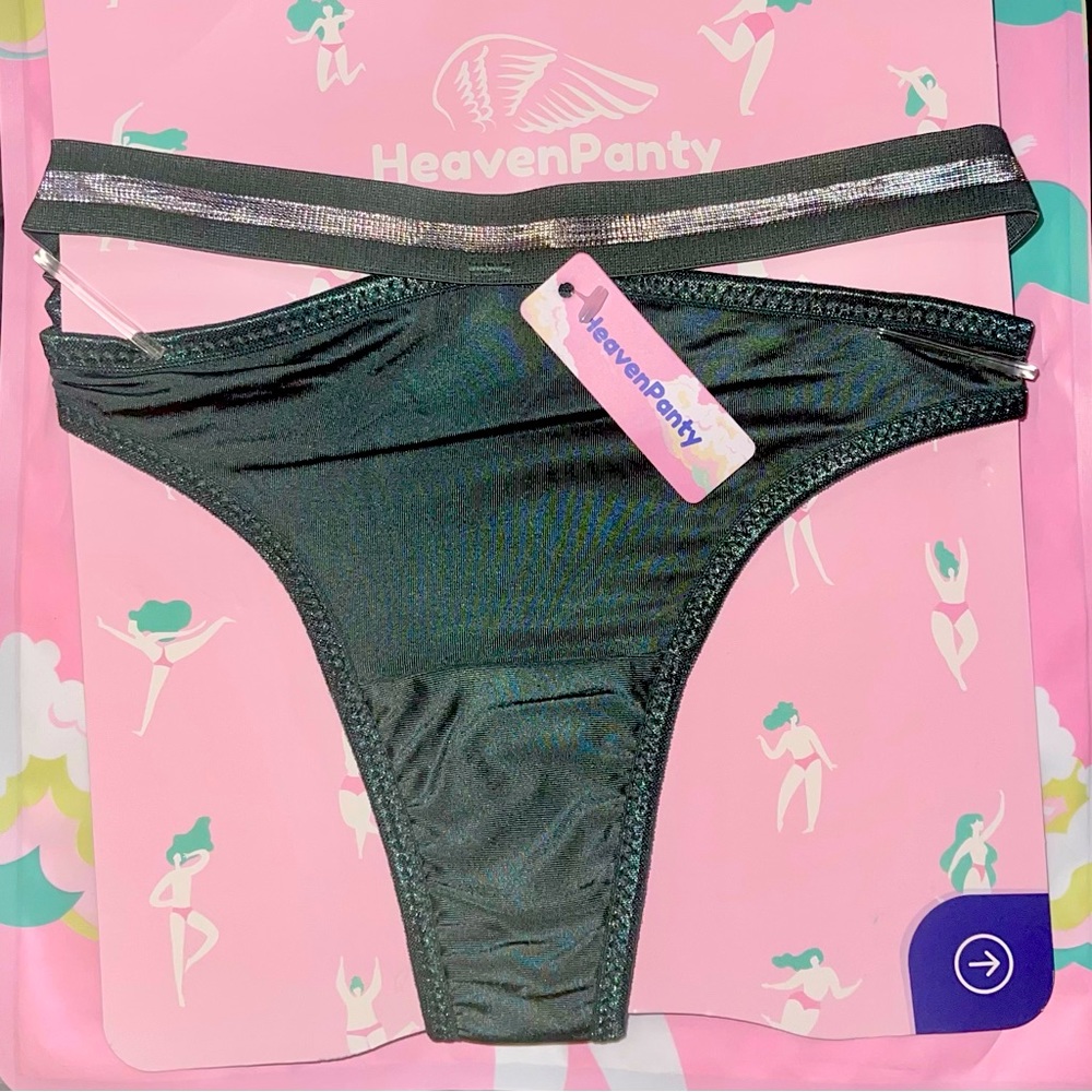 Brand new dark green thong size small